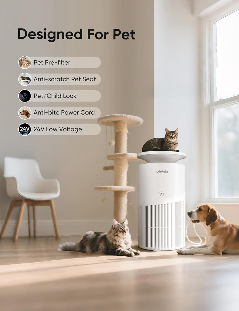 Air Purifier for Home Large Room up to 3620Ft², H13 True HEPA Air Purifiers for Home Pet Hair Dander