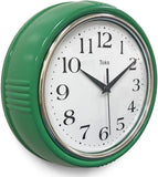 Lily's Home Retro Wall Clock, 9.5 Inch Vintage Design, Silent Non-Ticking Quartz Movement, Battery Operated