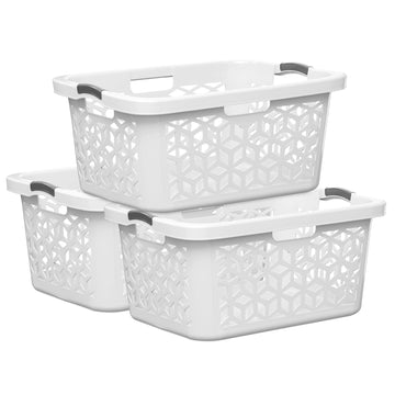 Laundry Basket - Large 2 Bushel Laundry Basket with Handles - Stackable Plastic Hamper for Dirty Clothes - Storage