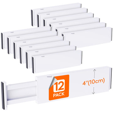 4" High Upgrade Drawer Divider, Adjustable Drawer Organizer Clothes