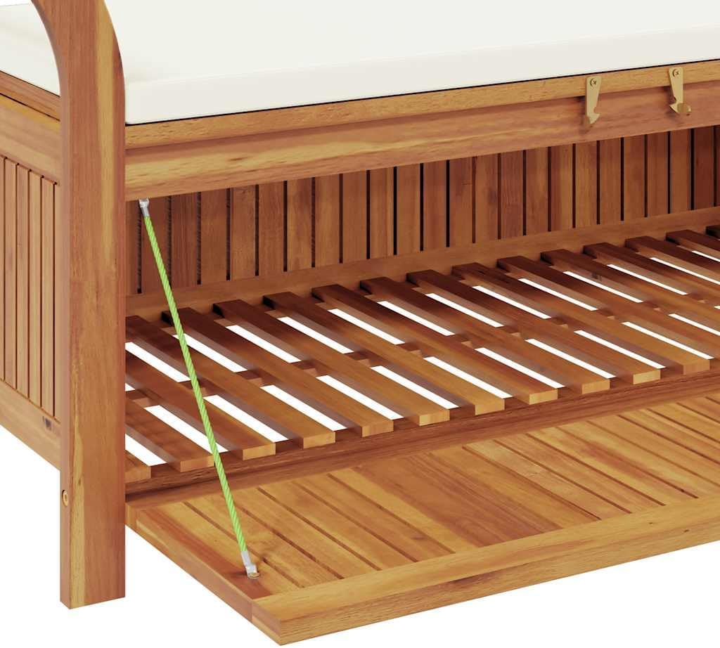 Outdoor Storage Bench, Storage Box with Cushion, Patio Deck Box with Seat for Garden Balcony Porch Pool Yard, Modern
