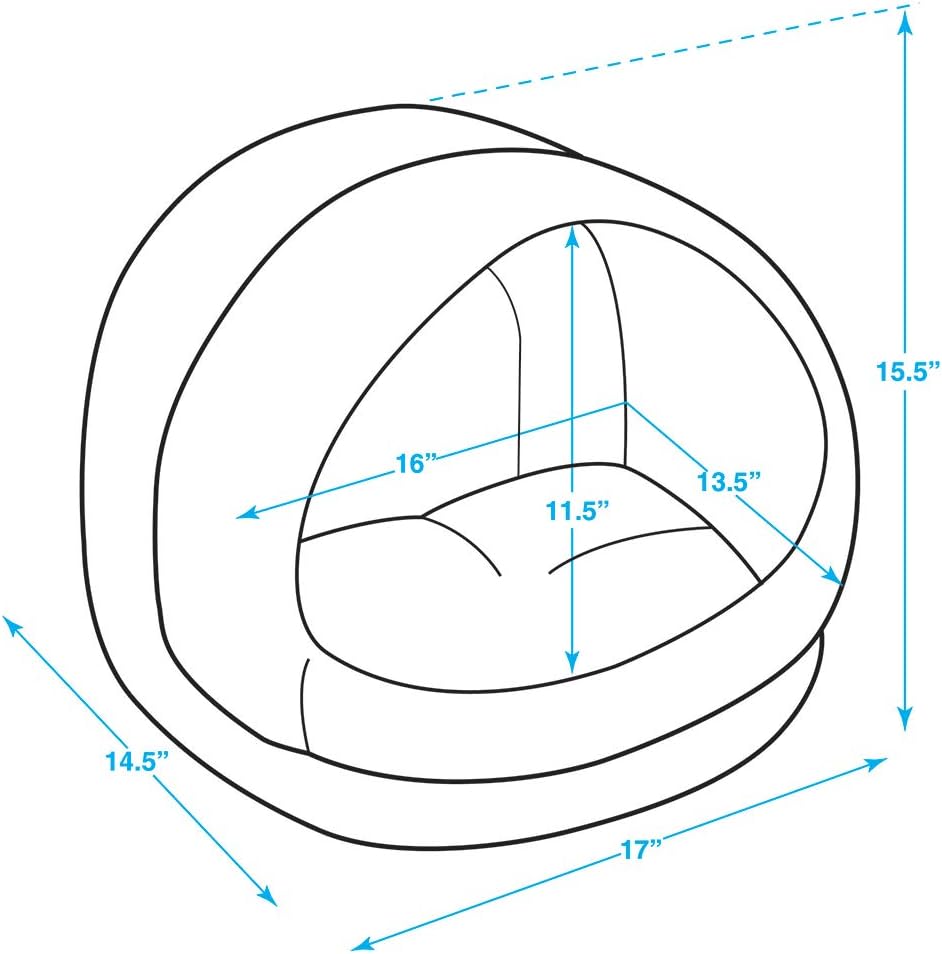 Cat Bed for Indoor Cat, Domed Tent House with Removable Pillow, Covered Cat Cave for Small Dog