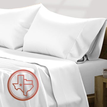 King Size Sheets Set - 600 Series Egyptian Cotton Sheets King Size (4 PC, White), 16" Deep Pocket, Soft, Cooling &