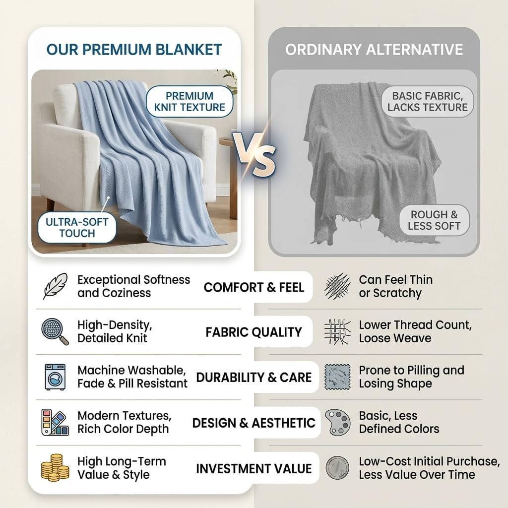 Breathable Bamboo Rayon Summer Blanket, Ultra Soft Cooling Bed Cover for Hot Sleepers, Lightweight Plush Bedding for