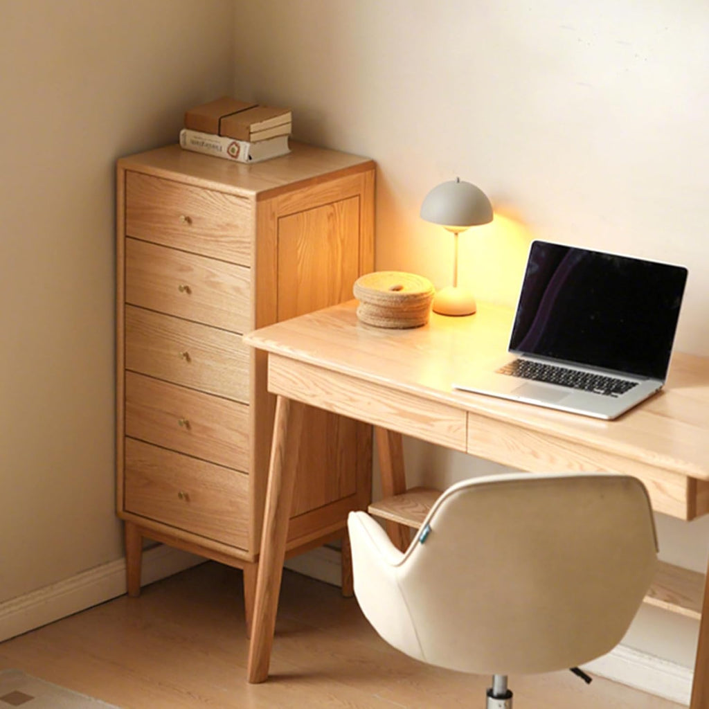 Solid Oak Wood Dresser, 5 Drawer Dresser , Solid Wood Nightstand with Drawers, Modern Chest of Drawers , Closet