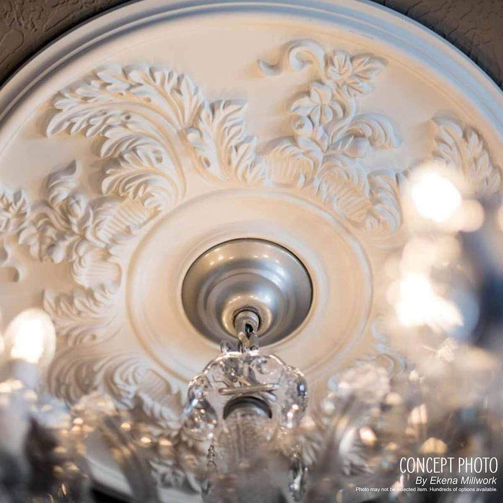 18"OD x 3 1/2"ID x 2 1/2"P Granada Ceiling Medallion, Fits Canopies up to 6-5/8", 2 Piece