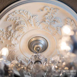 22"OD x 6 1/4"ID x 1 3/4"P Orrington Ceiling Medallion, Fits Canopies up to 6-1/4", 2 Piece