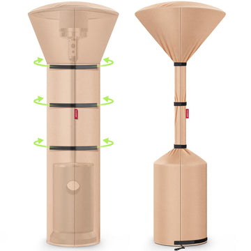 Patio Heater Cover, Waterproof Tear-Resistant 89"x 33"x19", Camel