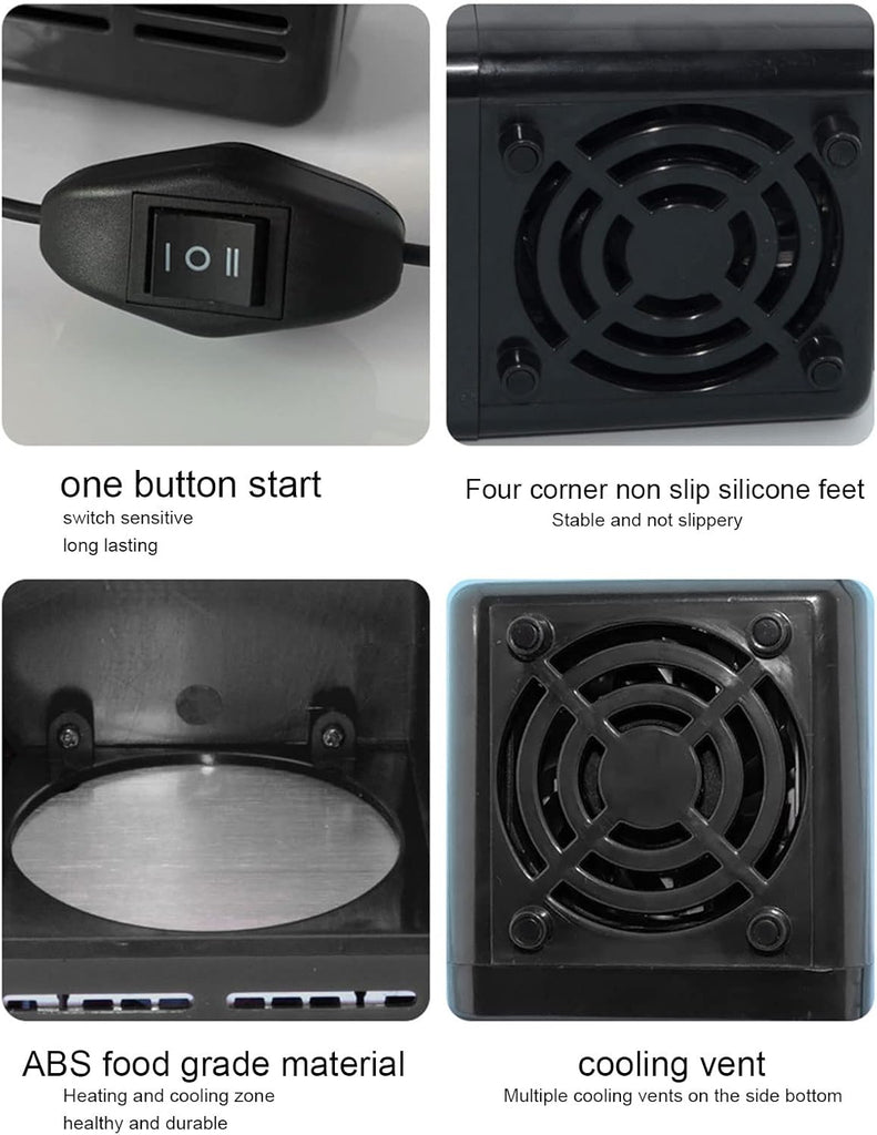 Mini Fridge for Bedroom, Portable Low Noise USB Fridge Cooler Single Can Car Refrigerator for Skincare, Beverage, Food
