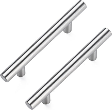10 Pack Cabinet Pulls Brushed Nickel Stainless Cabinet Handles, and Bathroom Cabinets, 5 Inch Length, 3 Inch Hole Center