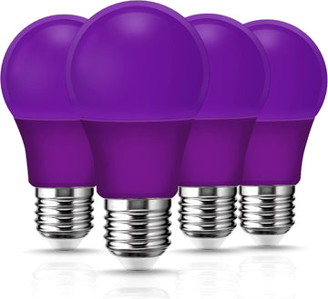 Purple LED Lights Bulb, A19 9W (60W Equivalent) E26 Base Colored Lights