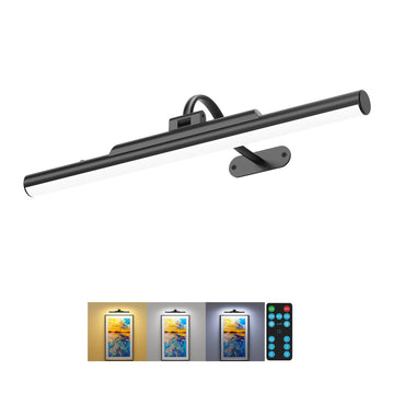 Picture Light for Wall Rechargeable Galley Light 16in Black