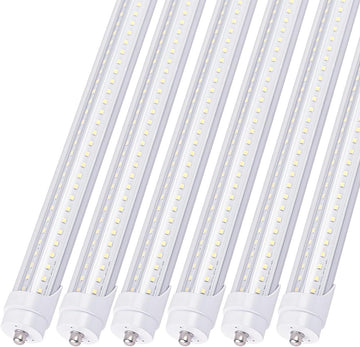 6FT T8 LED Tube Light Bulbs 40W Single pin Fa8 Cap 6000K Daylight with Ultra Bright Dual-Row LEDs,6 Foot T10