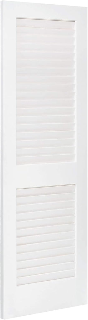 Louver-Louver Plantation Interior Door Slab, White (80x18)