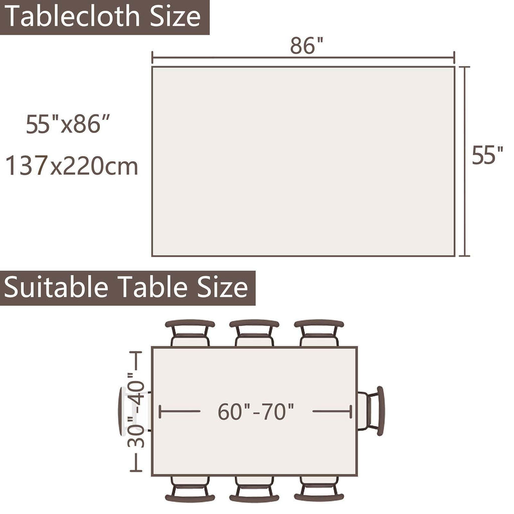 Farmhouse Tablecloth Cotton Linen Waterproof Burlap Table Cloth Rectangle Table Cloths Dinning Tabletop