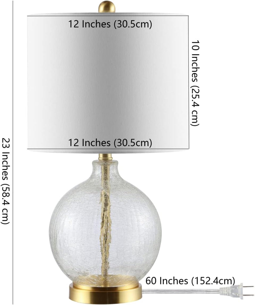 Lovell Clear Glass/ Gold 22-inch Bedroom Living Room Home Office Desk Nightstand Table Lamp (LED Bulb Included)