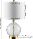 Lovell Clear Glass/ Gold 22-inch Bedroom Living Room Home Office Desk Nightstand Table Lamp (LED Bulb Included)