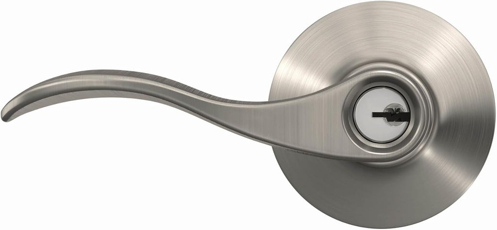 ACC 619 Accent Door Lever, Keyed Entry Lock, Satin Nickel