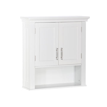 Somerset Two-Door Bathroom Wall Mount Medicine Cabinet, White
