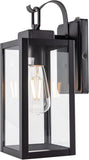 Dusk to Dawn Outdoor Wall Lantern, Wall Sconce for Porch Lighting Fixture, E26 Base Max 60W, Metal Housing Plus Glass