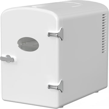 Mini Fridge, 6L/9 Can Skincare Beverage Small Refrigerator for Bedroom, Office, Dorm, Car, 100% Freon-Free Cooler and