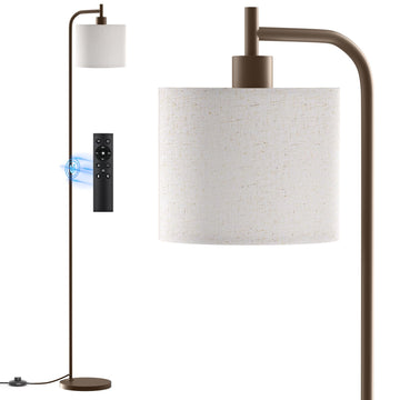 Floor Lamp, Tall Standing Lamp with Linen Shade