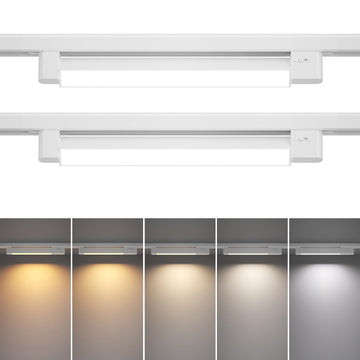 5 Color Linear H Track Lighting Heads Dimmable, White 25W 2 Pack