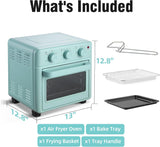 Air Fryer Toaster Oven Combo, Retro Convection Oven Countertop,16QT Small Toaster Oven, 4-slices or 9" Pizza,Bake