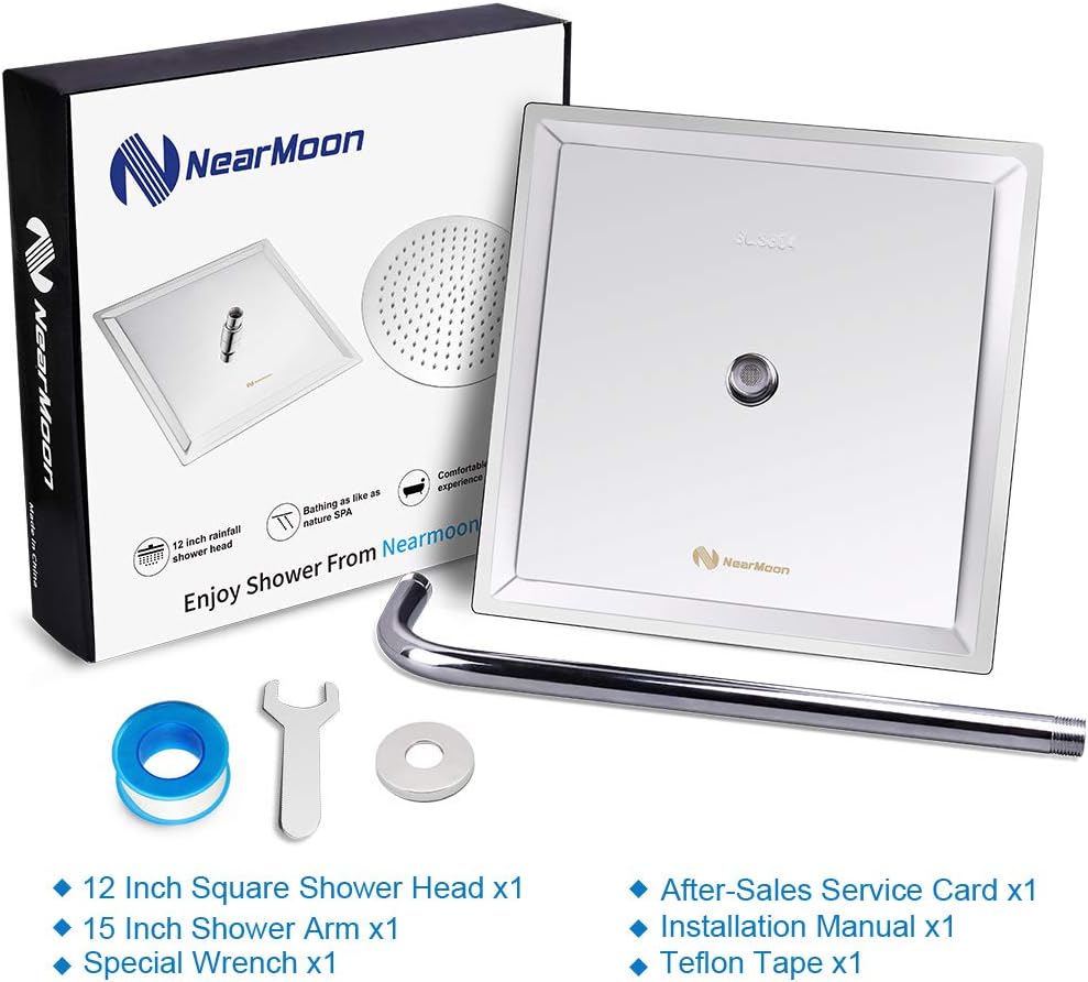 Square Rain Shower Head With Extension Arm