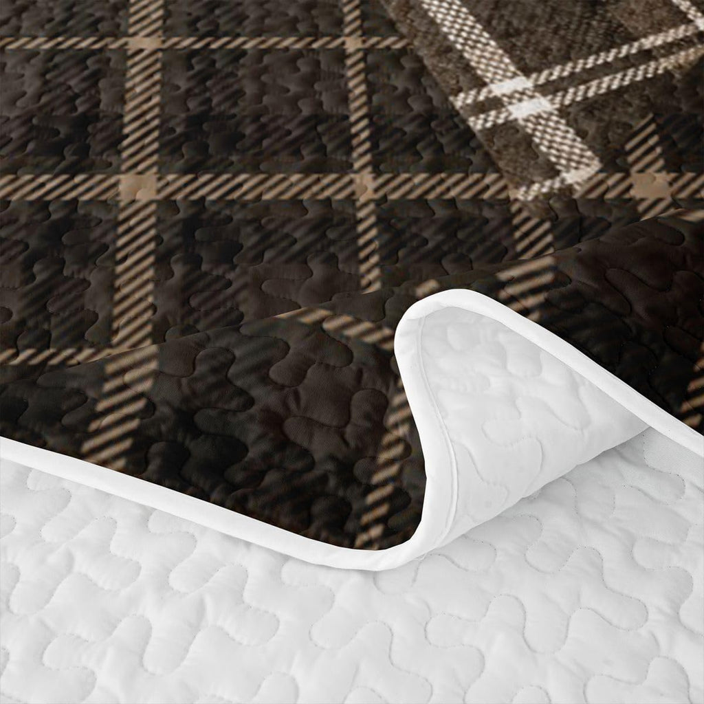 Checkered Bow Quilt Set Full