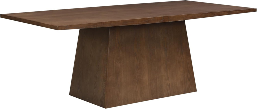 Coadz 82 inch Wooden Dining Table, Modern Rectangular Kitchen Dinner Table for 6-8 People, Pedestal Wooden Dining