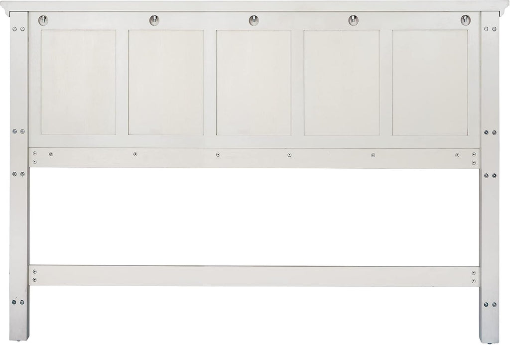Farmhouse Basics King Headboard Only, Rustic White Finish