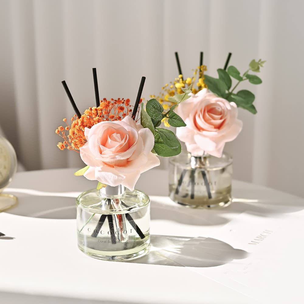 Rose Flower Reed Diffuser/Black Cherry/6.7oz(200ml)/1 Pack/Reed Diffuser, Reed Diffuser Set, Oil Diffuser & Reed