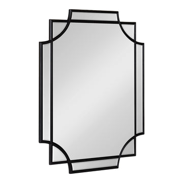 Minuette Glam Wall Mirror, 18 x 24, Black, Boho-Chic Home Decor for Wall