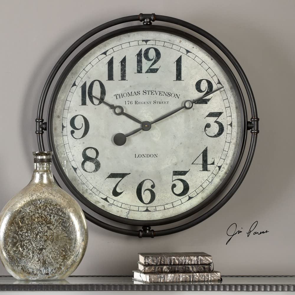 Nakul 29.5 Inch Industrial Wall Clock 06449