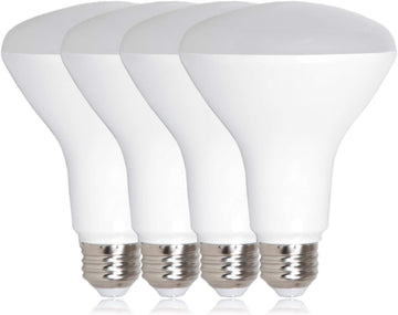 LED 75 Watt Equivalent BR30 Indoor Recessed Floodlight Can Light Bulb - Flicker-Free Dimmable, 11 Watt 3000k Warm - Set of 4