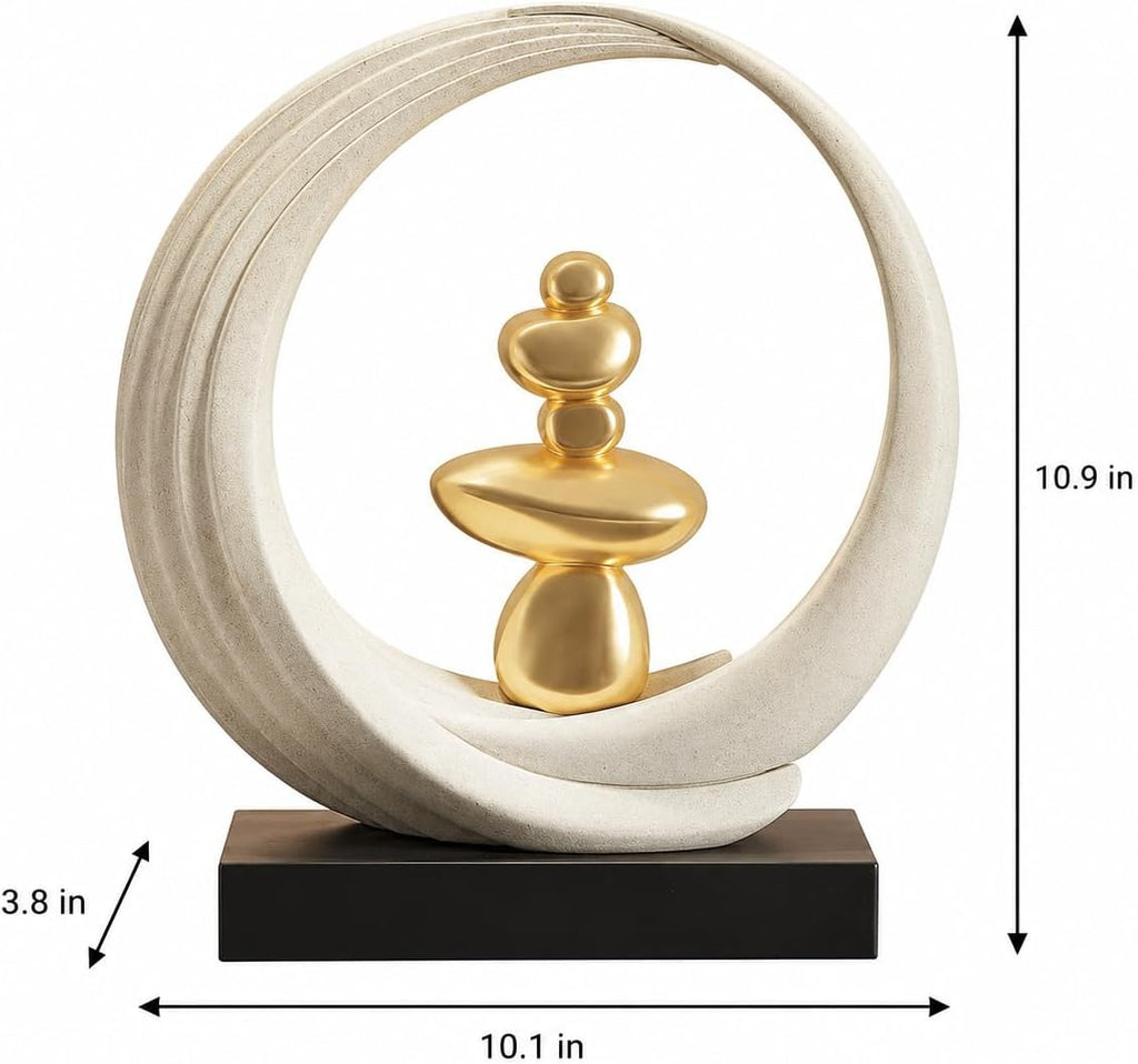 Feng Shui Wealth Statue, Lucky Circular Decorations,Decor for Attracting Wealth Spiritual Decor, Shelves