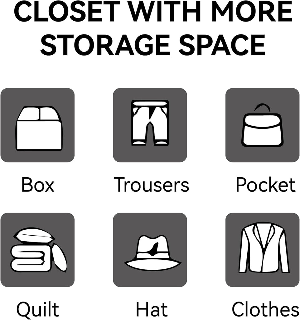Black Metal Wardrobe Closet, Reversible 2-Section Design with Hanging Rod & Adjustable Shelves, 71" Freestanding