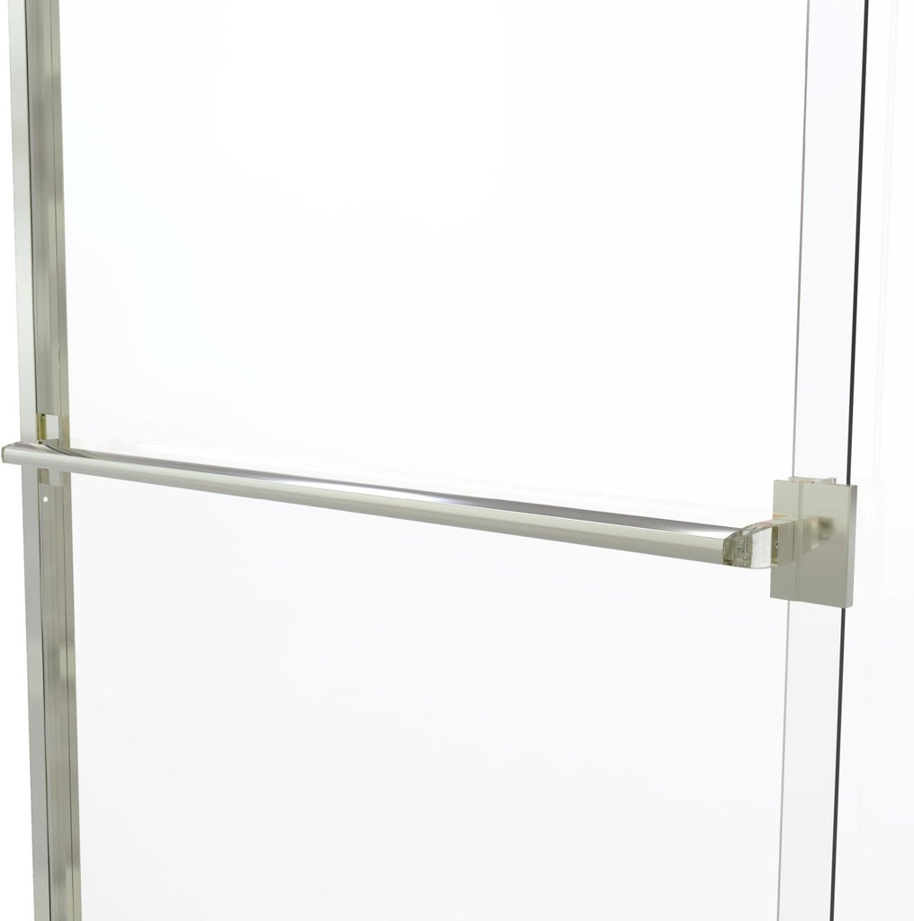 Classic Semi-Frameless Sliding Shower Door, Fits 40-44 in. W x 65.5 in. H, 3/16 in. Obscure Tempered Glass