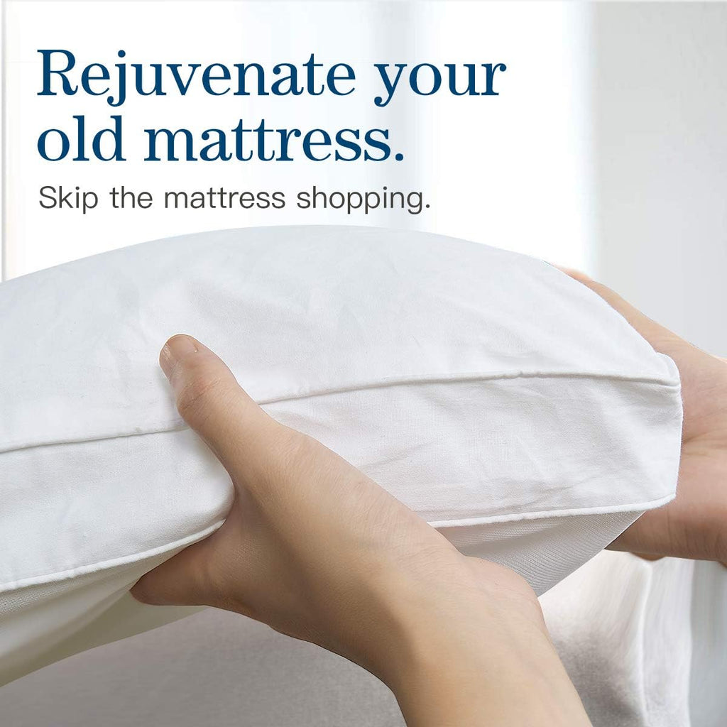 Full Mattress Topper, Cotton Extra Thick Pillow Top Mattress Pad | 100% Cotton Top Bed Topper Protector, Cooling