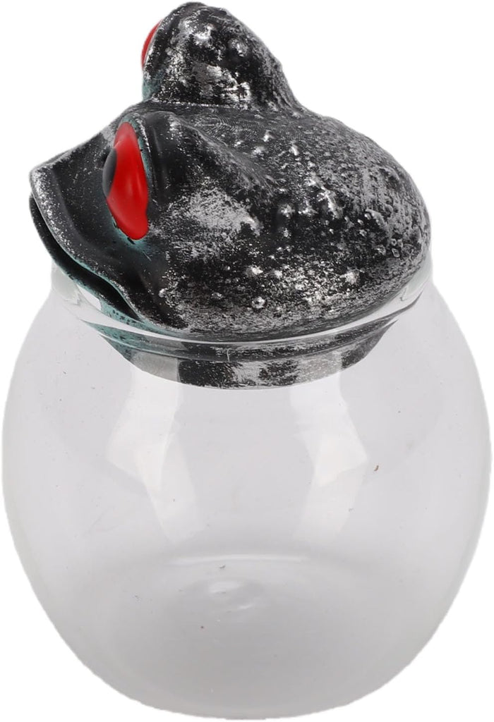 Apothecary Jar Handcrafted Vintage Glass Storage Container with Lid for Tea Spices Condiments, Wide Mouth Sealed Food