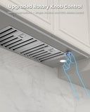30 Inch Stainless Steel Range Hood Insert 900 CFM 4 Speed Knob Control Convertible Ducted/Ductless