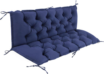 Porch Swing Cushions, 60×40×4 Inch, Waterproof, Navy Blue
