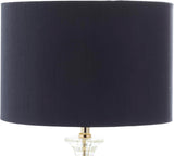 Deco 79 Crystal Room Table Lamp Accent Lamp with Gold Accents, Lamp 14" x 14" x 24", Black