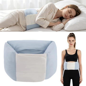 Lumbar Support Pillow for Sleeping, Waist Support Cushion with Wraparound Design, Soft Cooling Breathable Low Back