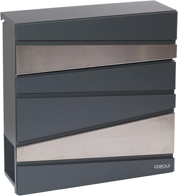 Armor E6905 Designer Letter Box Galvanised Steel with Newspaper Holder, Post Box and Newspaper Box