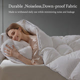 King Down Comforter,All-Season Duvet Insert with 8 Loops,Noiseless Luxury Comforter,White,106x90 inc