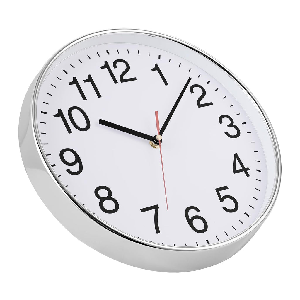 Extra Large Wall Clock - 16" Non Ticking Silent Quartz Black Wall Clocks - Simple Design Wall Clocks Decor, Battery