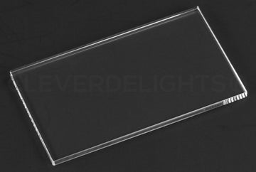 2" x 3.5" Rectangle Clear Glass Tiles - 10 Pieces