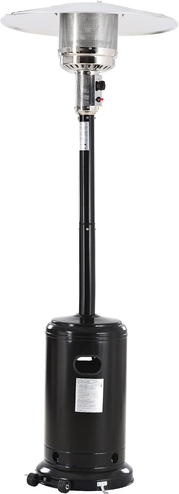 Patio Heater Standing with Moving Wheels, Outdoor 48000BTU Heater, 87" Propane Gas Heater for Commercial,Courtyard